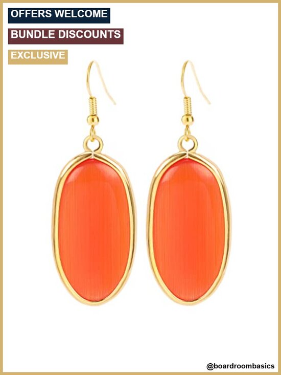 Jewelry - Crystal Stone Drop Dangle Earrings 14K Gold Plated